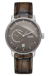 RADO COUPOLE CLASSIC AUTOMATIC LEATHER STRAP WATCH, 41MM,R22878305