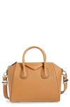 GIVENCHY 'SMALL ANTIGONA' LEATHER SATCHEL - BROWN,BB05117012