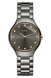 RADO TRUE THINLINE DIAMOND CERAMIC BRACELET WATCH, 30MM,R27956722