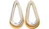 ANNELISE MICHELSON ELLIPSE TWO-TONED DOUBLE EARRINGS,E-E1 SMALL/GOLD/SILVER