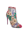 CHRISTIAN LOUBOUTIN MISS TENNIS FLORAL LACE BOOTIE,3180802