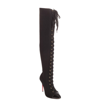 CHRISTIAN LOUBOUTIN Frenchie Lace-Up Over the Knee Sock Boot,3181074