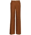 CHLOÉ WOOL AND SILK-BLEND trousers,P00337439