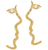 ANISSA KERMICHE GRANDE TÊTE-À-TÊTE EARRINGS,E0002/OR JAUNE