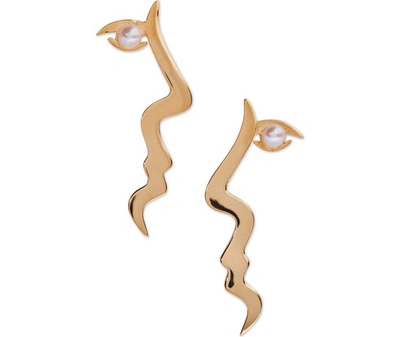 Anissa Kermiche Mini Tête-à-tête Earrings In Or Jaune