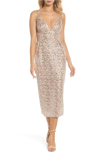 JILL JILL STUART SEQUIN MIDI SHEATH DRESS,461947