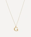 ALEX MONROE GOLD-PLATED FLORAL LETTER G ALPHABET NECKLACE,000597282