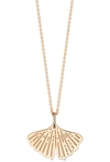 GINETTE NY MINI GINGKO NECKLACE,GNK03-00/OR ROSE