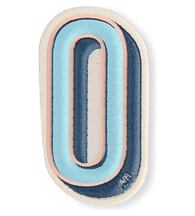 Anya Hindmarch X Chaos Fashion 'o' Alphabet Leather Sticker In Chalk