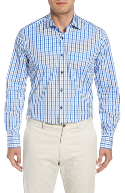 Ike Behar Men's Regular-fit Plaid Dress Shirt In Blue