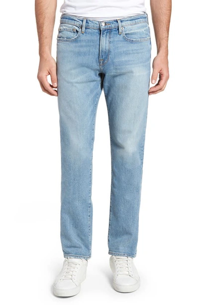 Frame L'homme Slim-fit Faded Denim Jeans In Blue