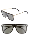 CELINE 54mm Polarized Flat Top Sunglasses,CL40015IW5401R