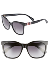Kate Spade Kiya 53mm Sunglasses - Black In Black