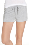 Splendid Pajama Shorts In Light Heather Grey