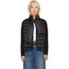 MONCLER MONCLER BLACK KNIT AND DOWN SCARF JACKET
