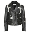 COACH LACE-EMBROIDERED LEATHER JACKET,P00332011
