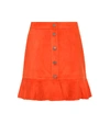 GANNI SUEDE MINISKIRT,P00327058