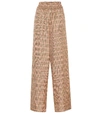 GOLDEN GOOSE PLAID WIDE-LEG PANTS,P00327699