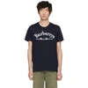 BURBERRY BURBERRY NAVY EMBROIDERED LOGO T-SHIRT