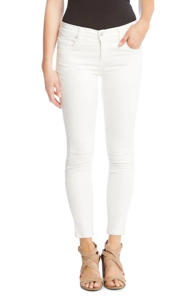 Karen Kane 'zuma' Stretch Crop Skinny Jeans In White