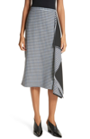 TIBI GINGHAM RUFFLE SKIRT,P218GS5004