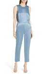 THEORY REMALINE DOUBLE SATEEN JUMPSUIT,I0509205