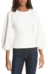 TIBI BALLOON SLEEVE TOP,P218BS7172