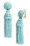 OSCAR DE LA RENTA 'CLASSIC SHORT' TASSEL DROP CLIP EARRINGS,P18J102