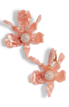 Lele Sadoughi Crystal Clip-on Drop Earrings In Peach