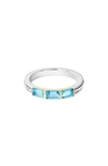 Silver/ 18K Gold/ Blue Topaz