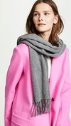 Acne Studios Canada New Fringed Scarf In Grey Melange