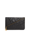 VERSACE OVERSIZED QUILTED LEATHER CLUTCH - BLACK,DBSG480DNATR2