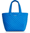Mz Wallace Medium Metro Quilted Nylon Tote In Tahiti Navy Blue