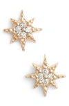 ANZIE MINI STARBURST DIAMOND EARRINGS,4164D