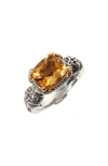 KONSTANTINO HERMIONE TWO-TONE STONE RING,DMK2042-107-CUT S8