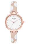KATE SPADE HOLLAND LEATHER STRAP WATCH, 34MM,KSW1450