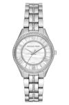 Michael Kors Women's Mini Lauryn Stainless Steel Bracelet Watch 33mm In Silver/ Mop/ Silver