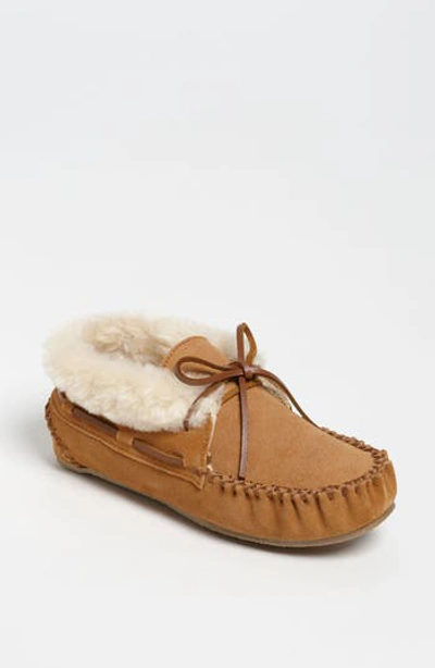 Minnetonka Women's Chrissy Moccasin Slippers Women's Shoes In Brown