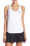 Nike Court Racerback Dri-fit Tennis Tank Top In White/ Black