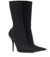 BALENCIAGA KNIFE STRETCH-JERSEY ANKLE BOOTS,P00329456
