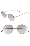 TOM FORD RYAN 52MM ROUND SUNGLASSES - YELLOW GOLD,FT0649W5214N