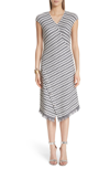 ST JOHN Thatched Grid Knit Dress,K11S072