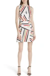 MILLY ALEXA DRIVE STRIPE A-LINE DRESS,210ST013942