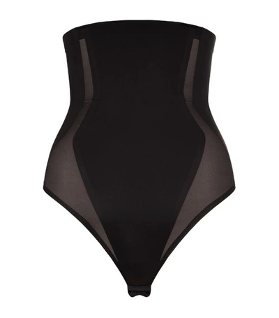 Spanx Haute Contour High-waisted Thong Shaper In Very Black