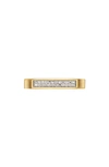 Monica Vinader Signature 18ct Yellow-gold Vermeil And Diamond Thin Ring In Yellow Gold