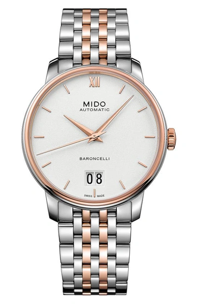 MIDO BARONCELLI III AUTOMATIC BRACELET WATCH, 40MM,M0274262201800