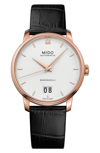 MIDO BARONCELLI III AUTOMATIC LEATHER STRAP WATCH, 40MM,M0274263601800