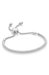 Monica Vinader Fiji Diamond Pave Toggle Petite Bracelet In Silver/ Diamond
