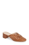 Loeffler Randall Lulu Woven Leather Mules In Timber Brown