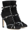 JIMMY CHOO BRIANNA 100 SUEDE ANKLE BOOTS,P00338293